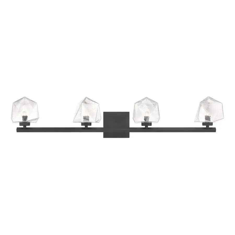Castello 4-Light Bathroom Vanity Light in Matte Black - Image 1