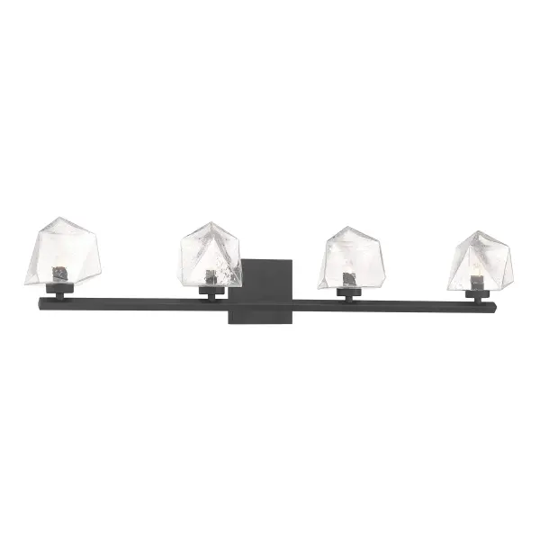 Castello 4-Light Bathroom Vanity Light in Matte Black - Image 3