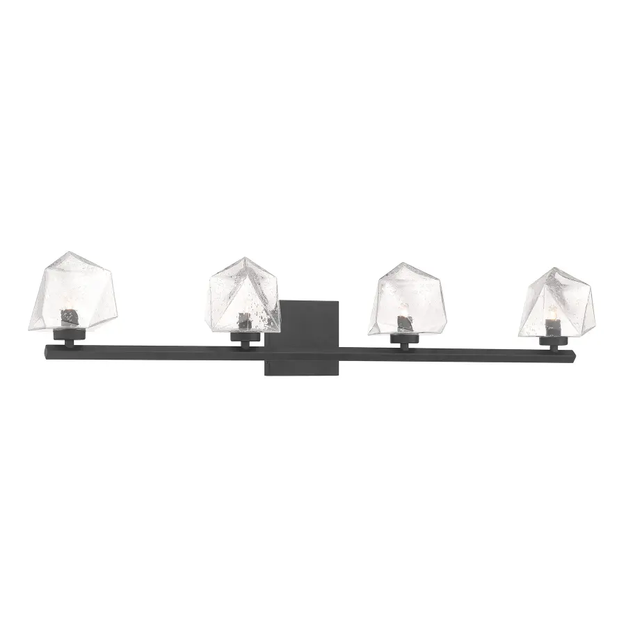 Castello 4-Light Bathroom Vanity Light in Matte Black - Image 3