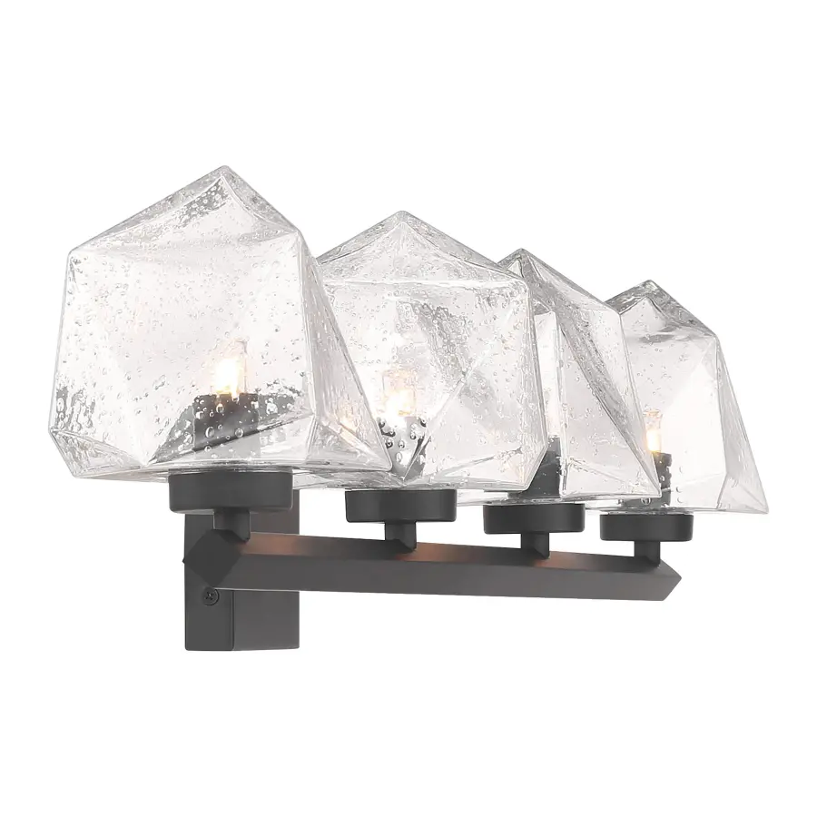 Castello 4-Light Bathroom Vanity Light in Matte Black - Image 5