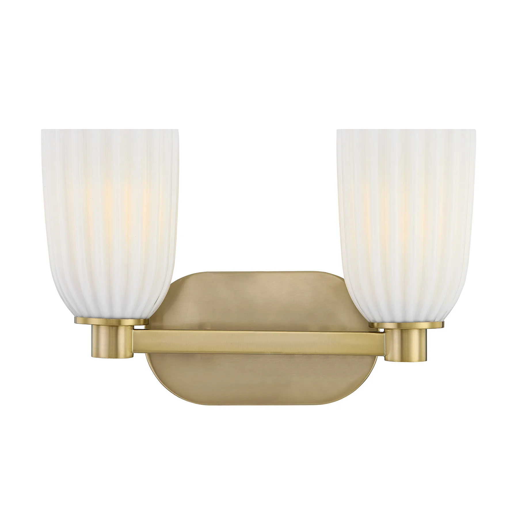 Baldwin Two Light Bathroom Vanity in Noble Brass