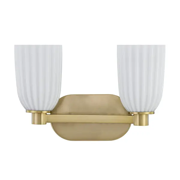 Baldwin 2-Light Bathroom Vanity Light in Noble Brass - Image 2