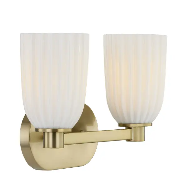 Baldwin 2-Light Bathroom Vanity Light in Noble Brass - Image 4