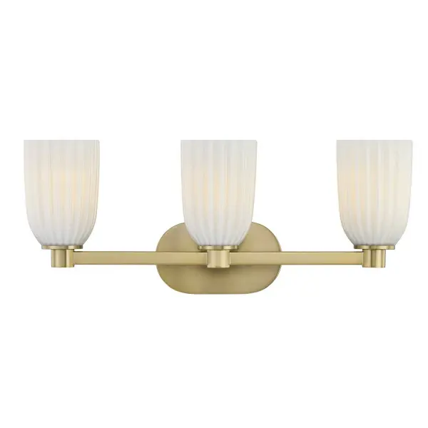 Baldwin Three Light Bathroom Vanity in Noble Brass - Image 1