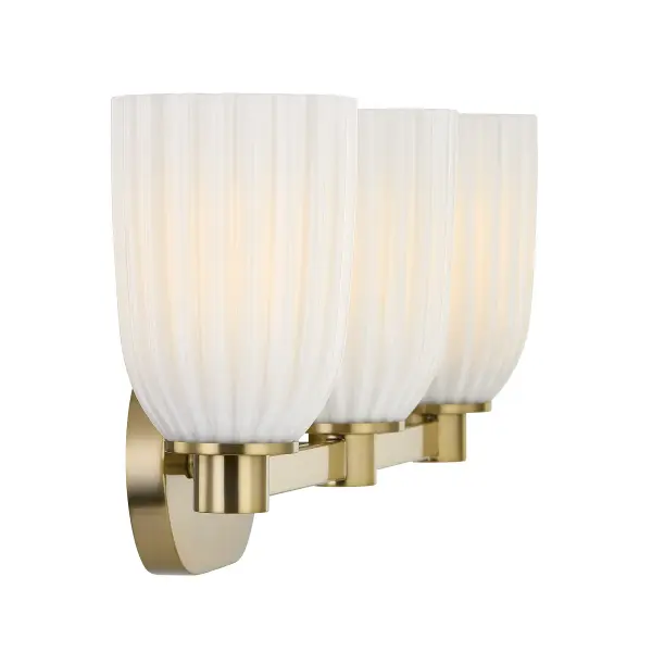 Baldwin 3-Light Bathroom Vanity Light in Noble Brass - Image 5