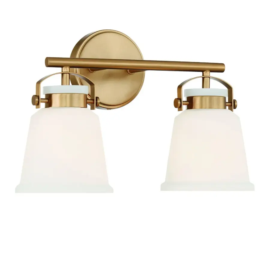 Kaden Two Light Bathroom Vanity in Warm Brass - Image 3