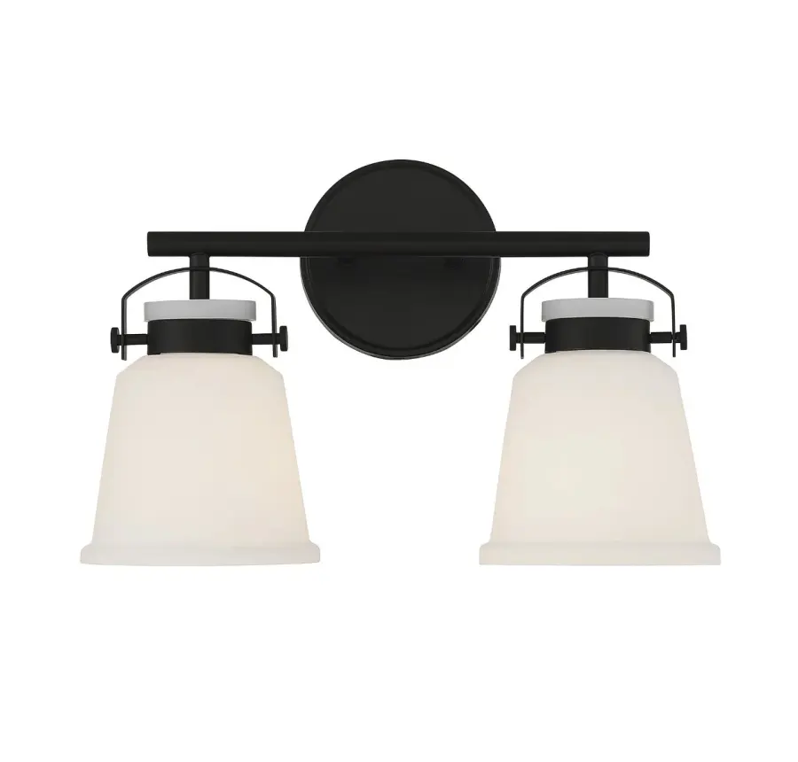 Kaden 2-Light Bathroom Vanity Light in Matte Black - Image 1
