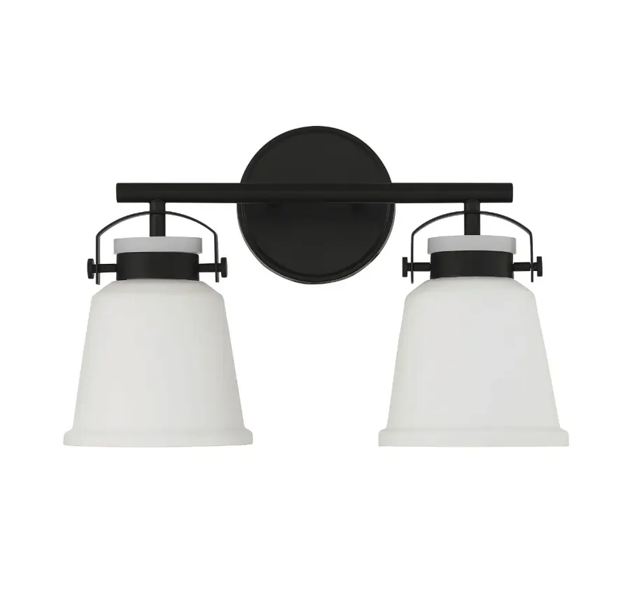 Kaden 2-Light Bathroom Vanity Light in Matte Black - Image 2