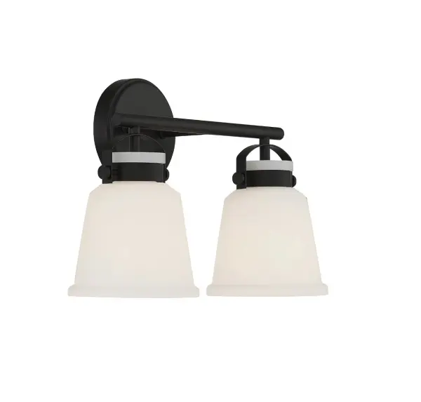 Kaden 2-Light Bathroom Vanity Light in Matte Black - Image 4
