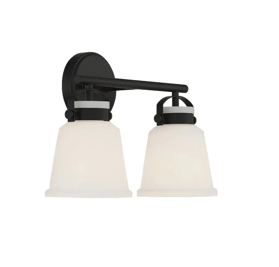 Kaden 2-Light Bathroom Vanity Light in Matte Black - Image 4
