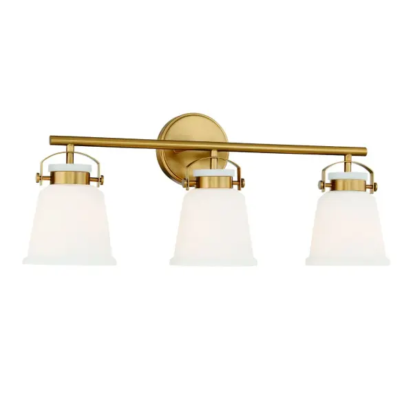 Kaden 3-Light Bathroom Vanity in Warm Brass - Image 3