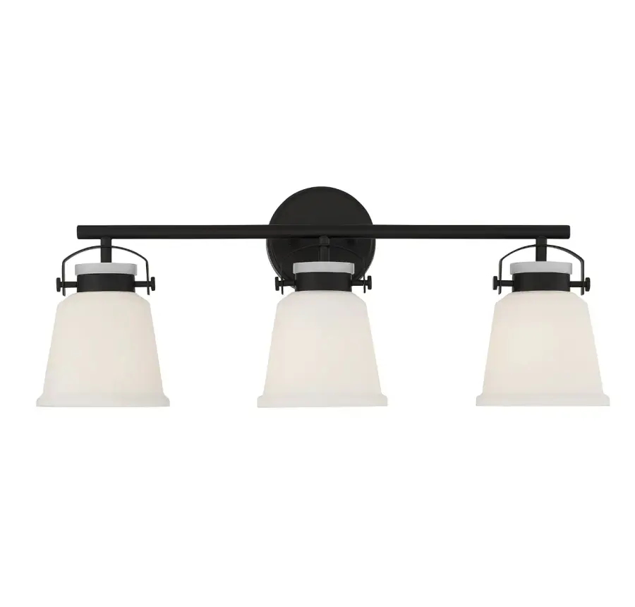 Kaden 3-Light Bathroom Vanity Light in Matte Black - Image 1