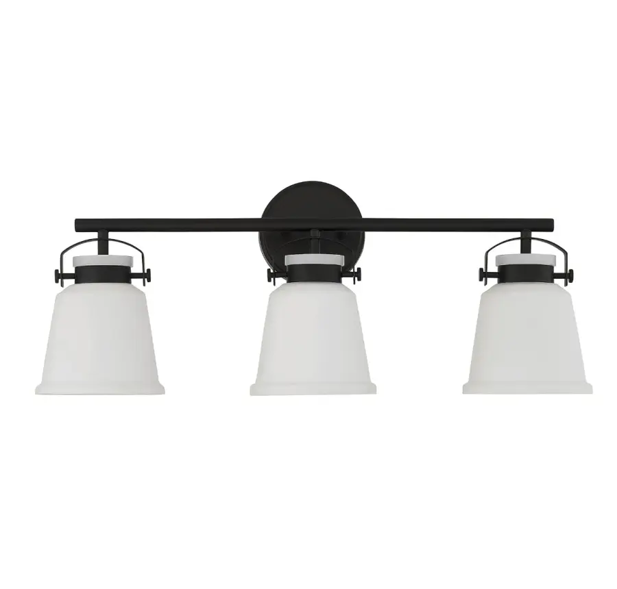 Kaden 3-Light Bathroom Vanity Light in Matte Black - Image 2