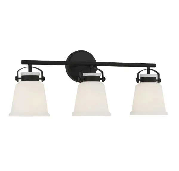 Kaden 3-Light Bathroom Vanity Light in Matte Black - Image 3
