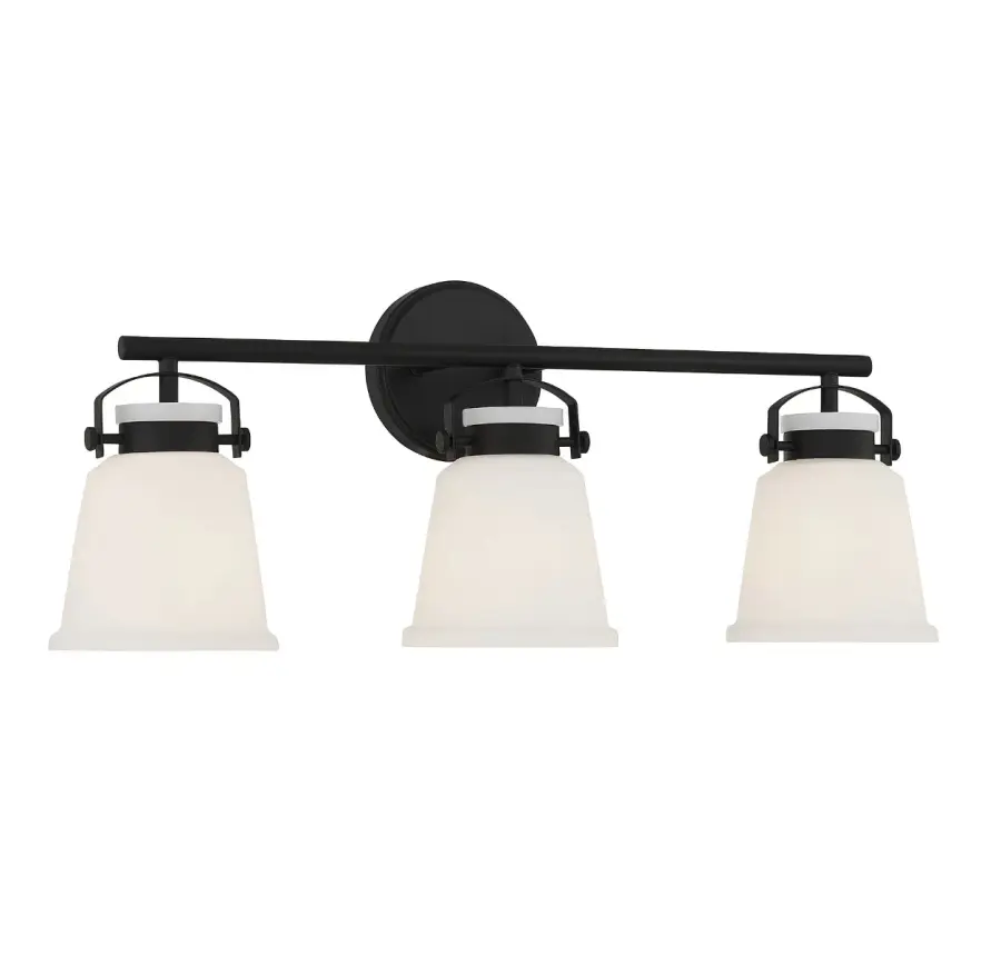 Kaden 3-Light Bathroom Vanity Light in Matte Black - Image 3