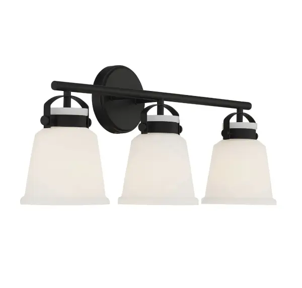 Kaden 3-Light Bathroom Vanity Light in Matte Black - Image 4
