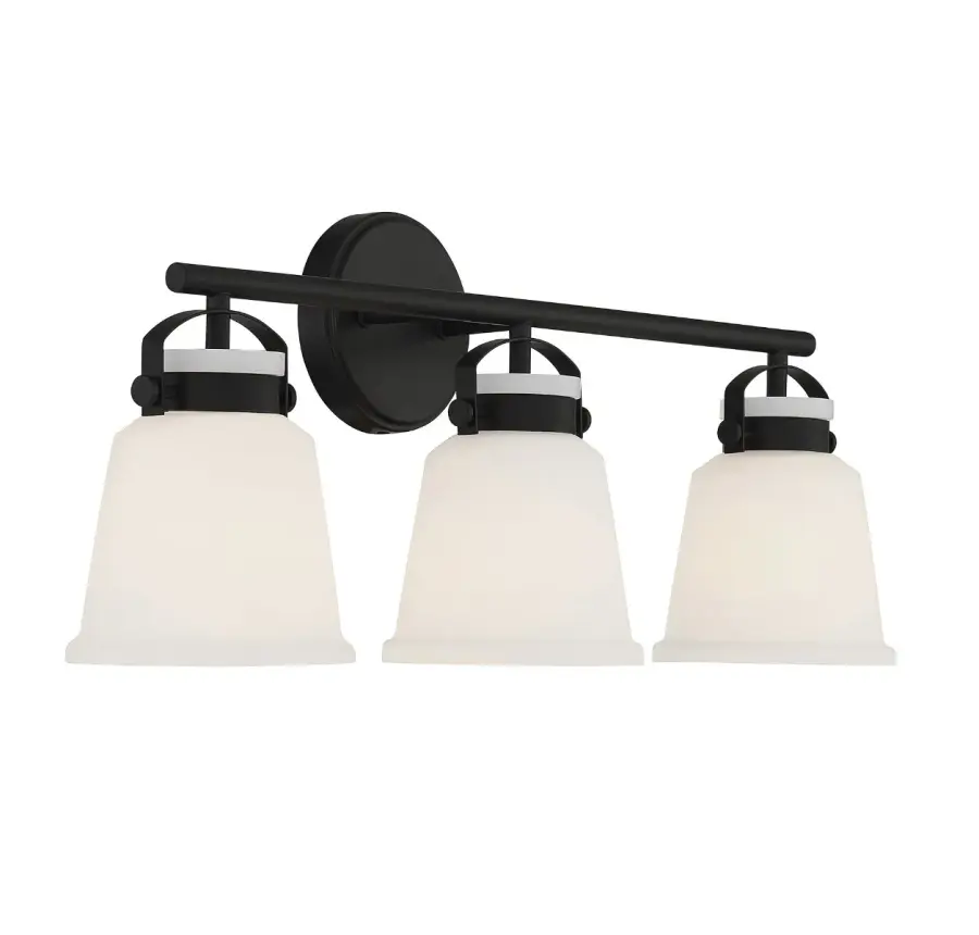 Kaden 3-Light Bathroom Vanity Light in Matte Black - Image 4