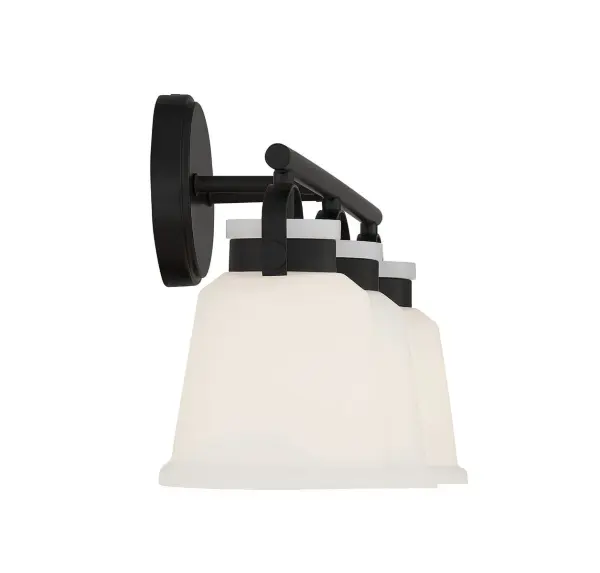Kaden 3-Light Bathroom Vanity Light in Matte Black - Image 5