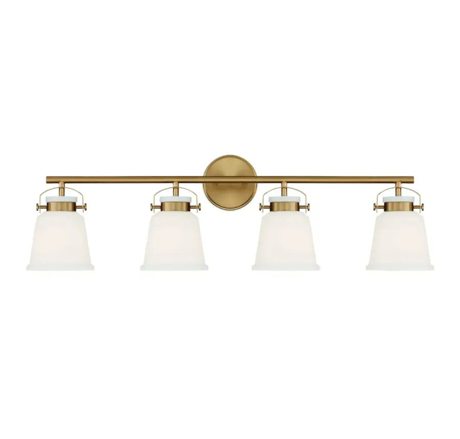 Kaden 4-Light Bathroom Vanity in Warm Brass - Image 1