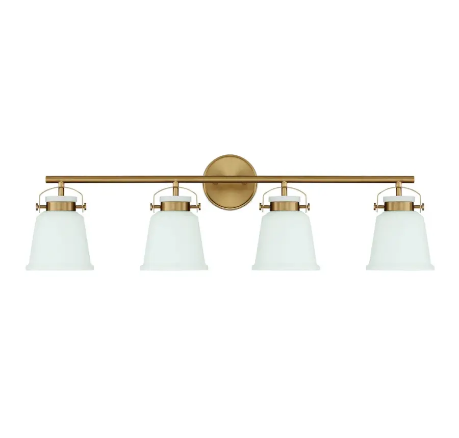 Kaden 4-Light Bathroom Vanity in Warm Brass - Image 2