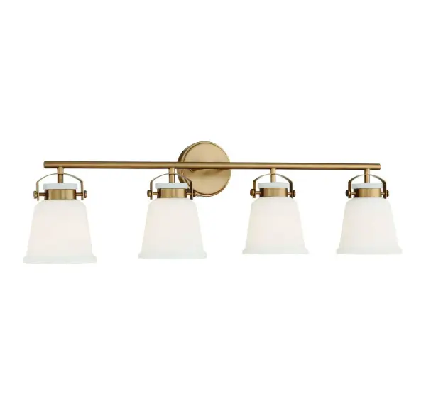 Kaden 4-Light Bathroom Vanity in Warm Brass - Image 3