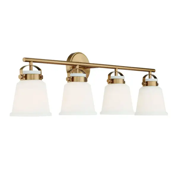 Kaden 4-Light Bathroom Vanity in Warm Brass - Image 4
