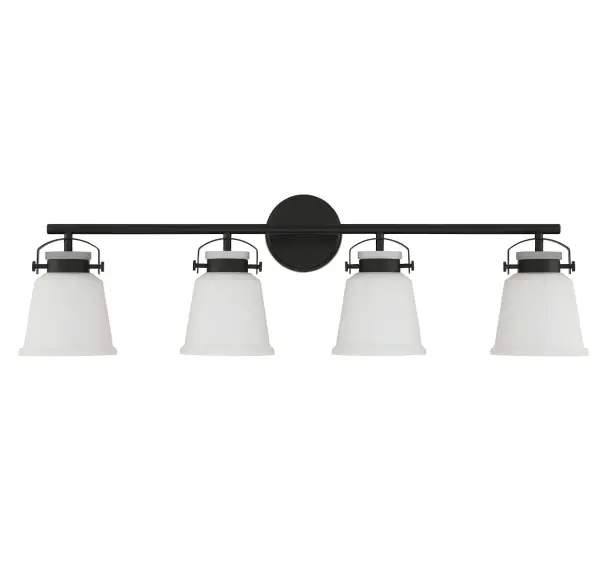 Kaden 4-Light Bathroom Vanity Light in Matte Black - Image 2