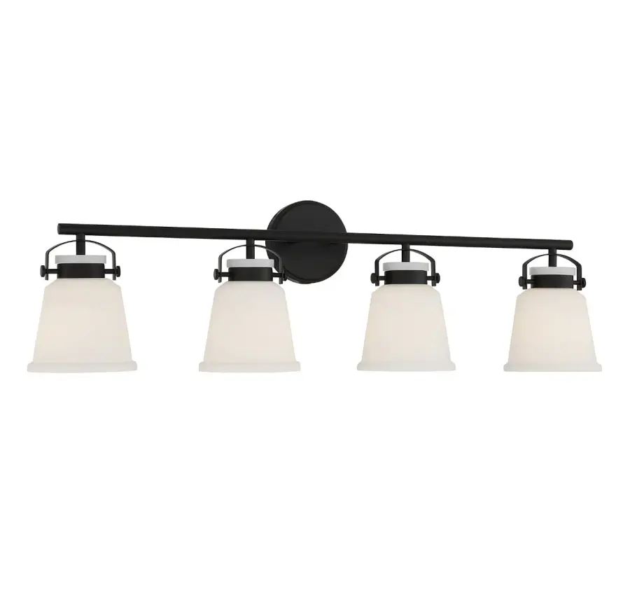 Kaden 4-Light Bathroom Vanity Light in Matte Black - Image 3