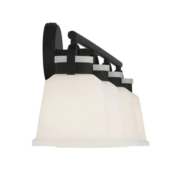 Kaden 4-Light Bathroom Vanity Light in Matte Black - Image 5