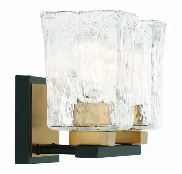 Sidney 2-Light Bathroom Vanity Light in Matte Black with Warm Brass Accents - Image 5