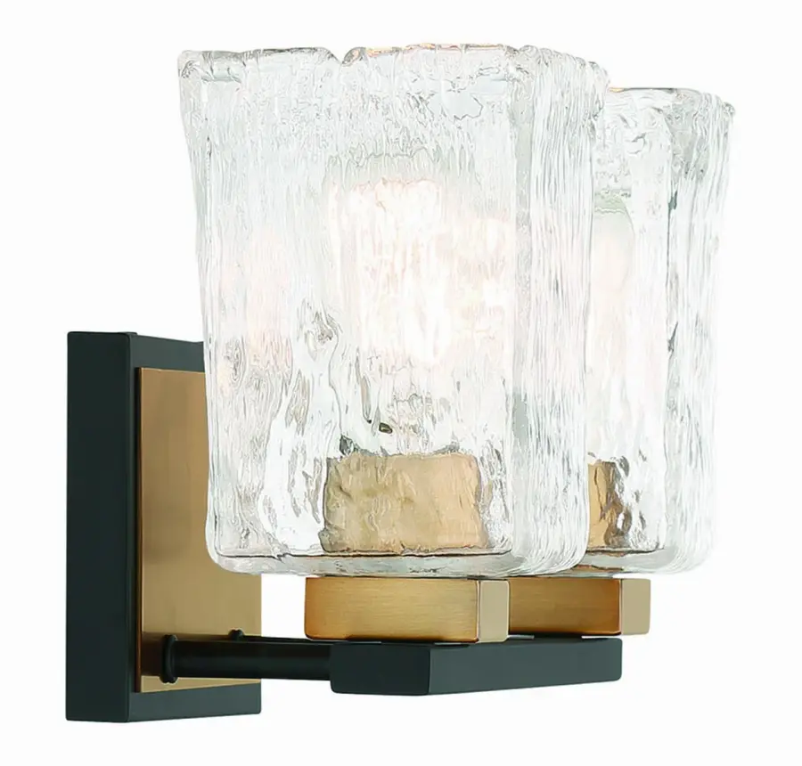 Sidney 2-Light Bathroom Vanity Light in Matte Black with Warm Brass Accents - Image 5
