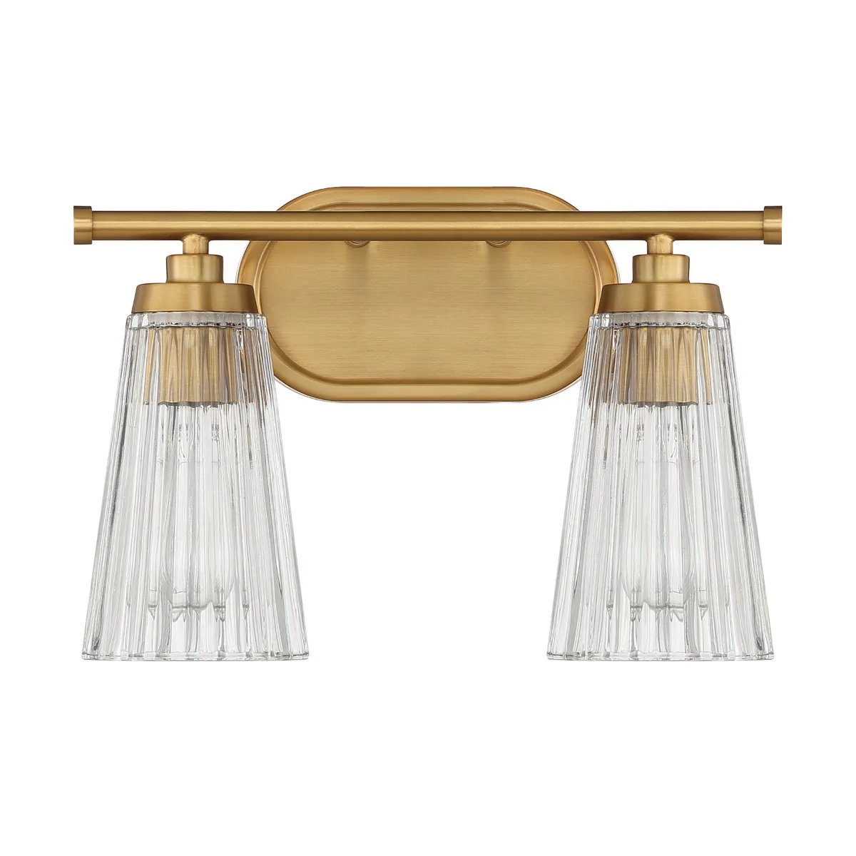 Chantilly Two Light Bathroom Vanity in Warm Brass