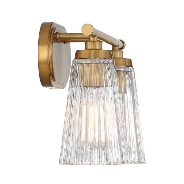Chantilly Two Light Bathroom Vanity in Warm Brass - Image 4