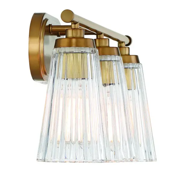 Chantilly 3-Light Bathroom Vanity in Warm Brass - Image 5