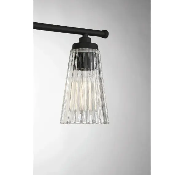 Chantilly 3-Light Bathroom Vanity Light in Matte Black - Image 6