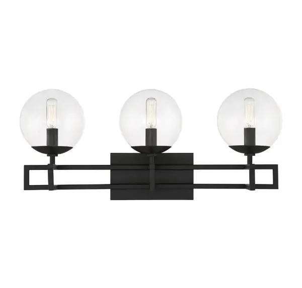 Crosby 3-Light Bathroom Vanity Light in Matte Black