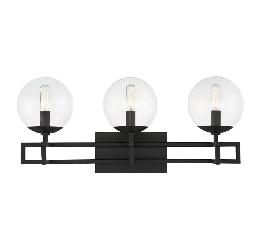 Crosby 3-Light Bathroom Vanity Light in Matte Black