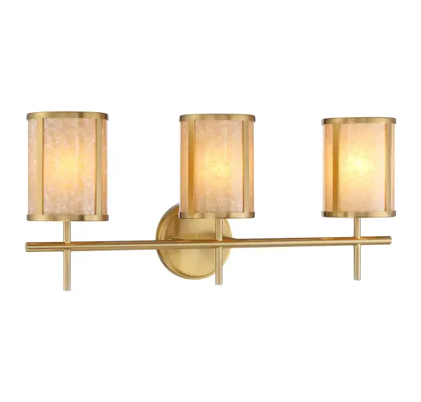 Camden 3-Light Bathroom Vanity Light in Warm Brass - Image 3