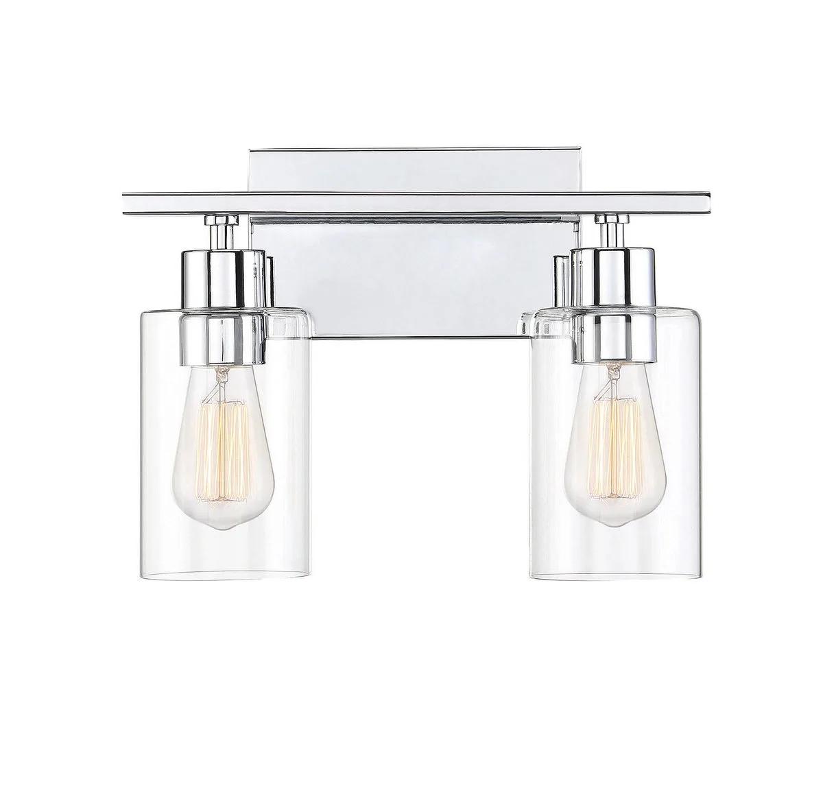 Lambert Two Light Bath Bar in Polished Chrome