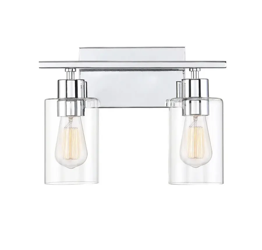 Lambert 2-Light Bathroom Vanity Light in Polished Chrome - Image 1