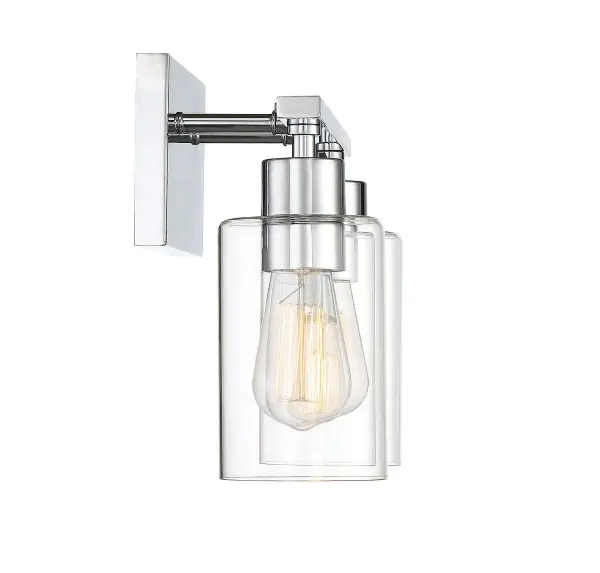 Lambert 2-Light Bathroom Vanity Light in Polished Chrome - Image 2