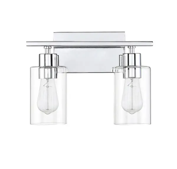 Lambert 2-Light Bathroom Vanity Light in Polished Chrome - Image 5