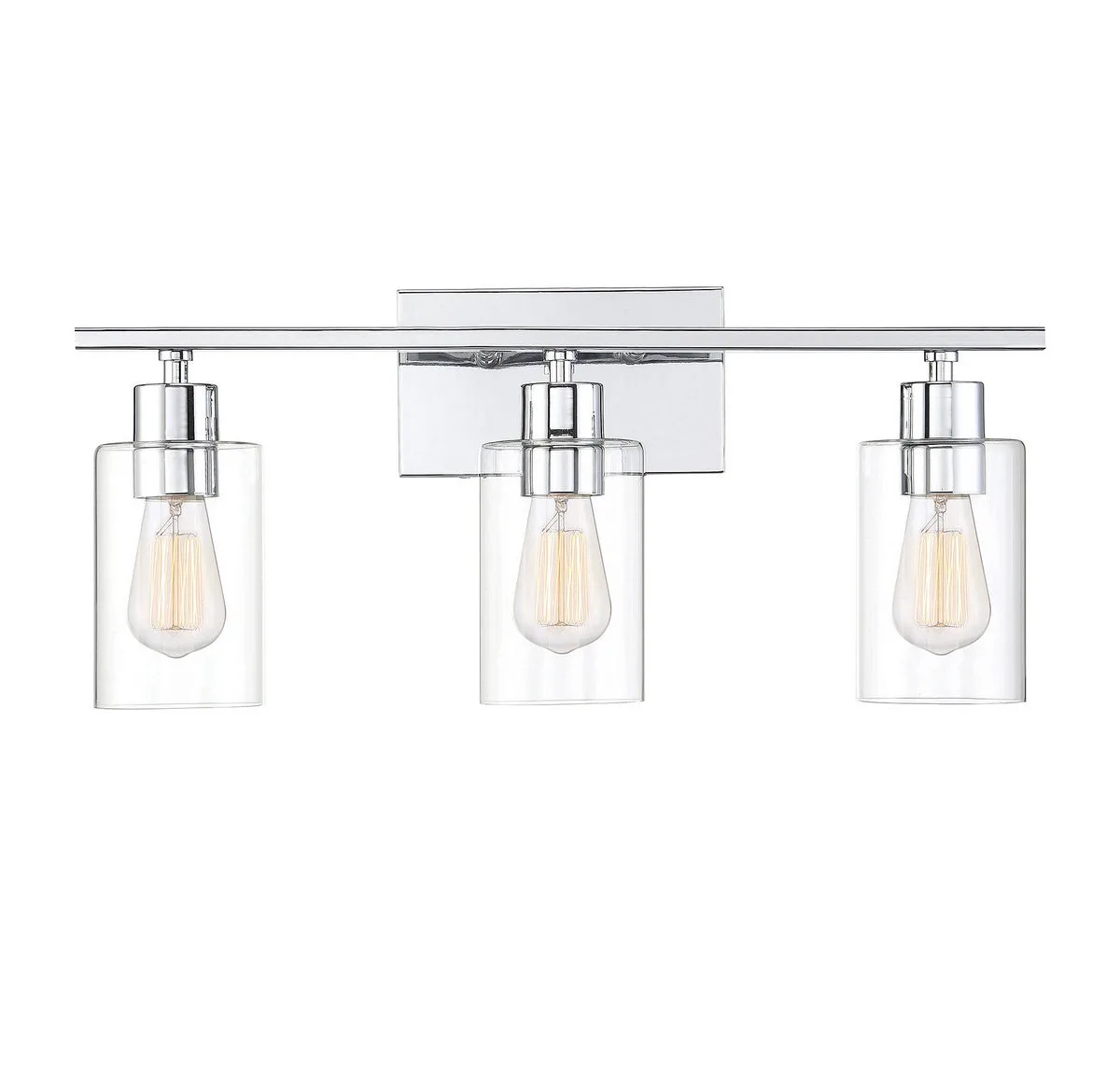 Lambert Three Light Bath Bar in Polished Chrome