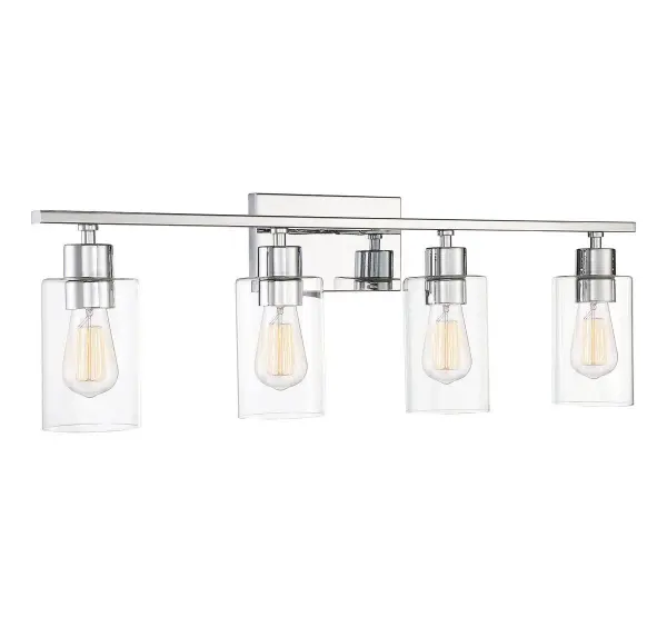 Lambert 4-Light Bathroom Vanity Light in Polished Chrome - Image 4