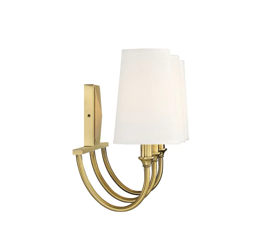 Cameron 3-Light Bathroom Vanity Light in Warm Brass - Image 10