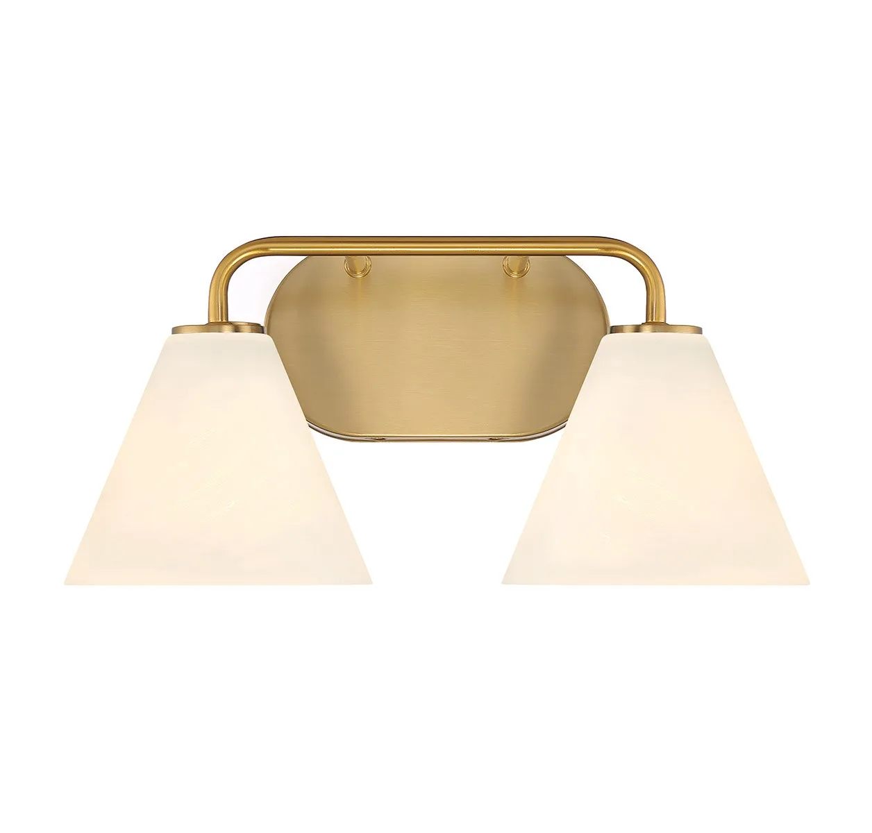 Blair Two Light Bathroom Vanity in Warm Brass