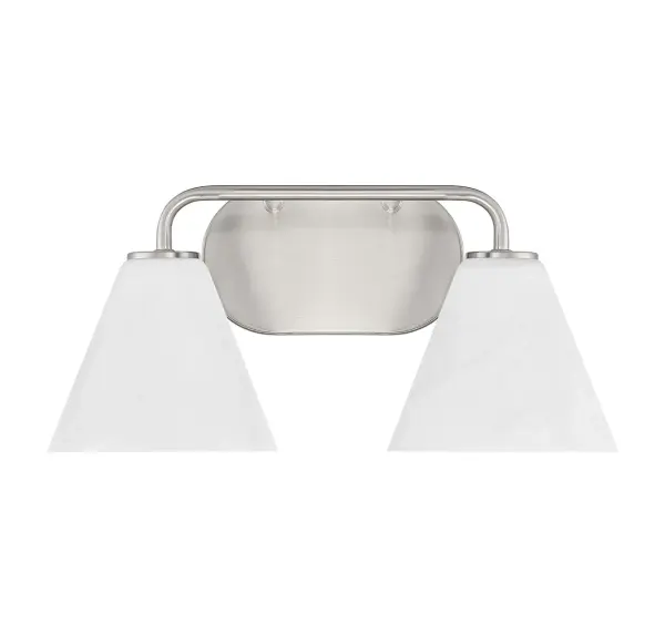 Blair 2-Light Bathroom Vanity Light in Satin Nickel - Image 2
