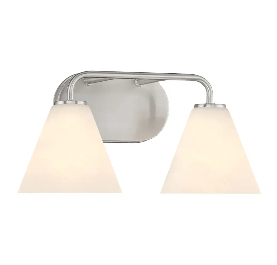 Blair 2-Light Bathroom Vanity Light in Satin Nickel - Image 3