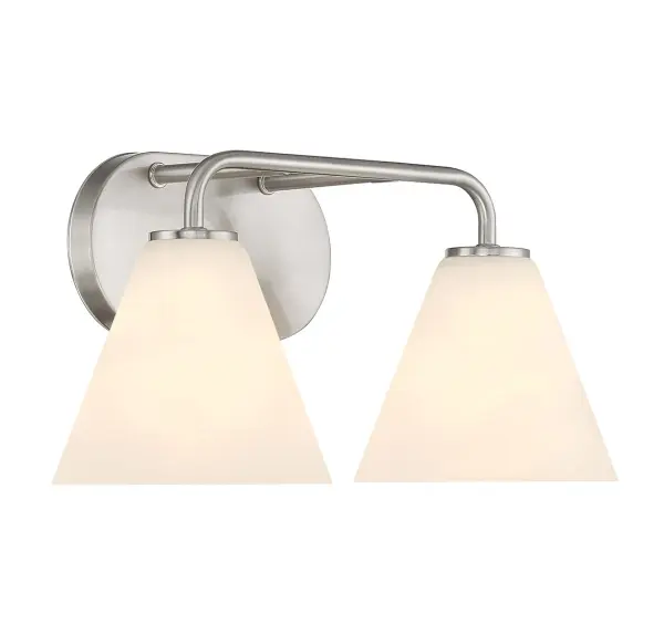 Blair 2-Light Bathroom Vanity Light in Satin Nickel - Image 4