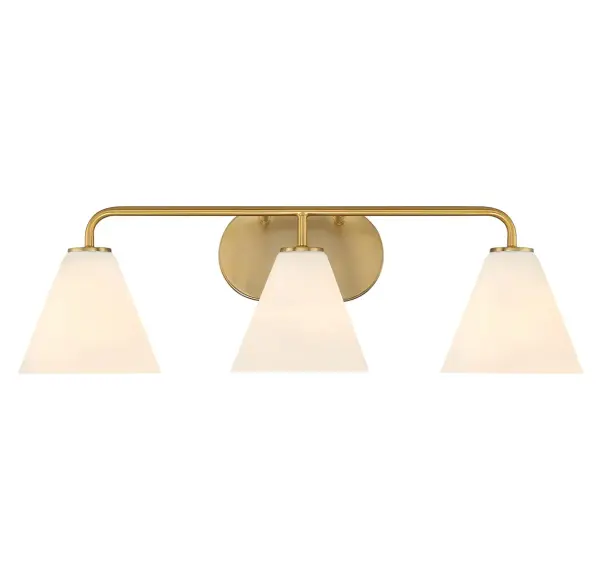 Blair 3-Light Bathroom Vanity in Warm Brass - Image 1